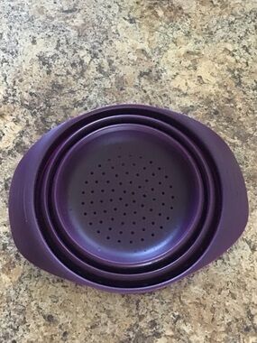 Purple Collapsible Silicone Strainer/Colander